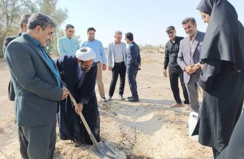 آیین نهال‌کاری ورزشکاران در هامون